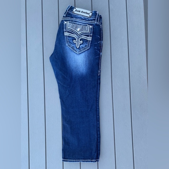 Rock Revival Women’s Porsha Easy Capri Denim Jeans - Size 29 style E8480EP - Picture 4 of 12